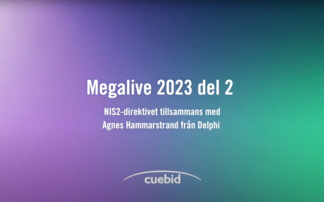 Megalive 2023 del 2 NIS2 med Agnes Hammarstrand